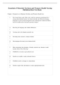 Complete Test Bank Essentials of Maternity Newborn & Women's Health Nursing 5th Edition Ricci Questions & Answers with rationales &lpar;Chapter 1-24&rpar;UPDATED 2022-2023