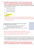 NURSING NUR 3125 Pearson comp exam Questions and Answers with Rationales rated A&plus; Latest Update 2022&sol;2023