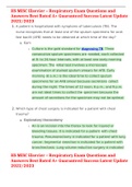 HS MISC Elsevier &ndash; Respiratory Exam Questions and Answers Best Rated A&plus; Guaranteed Success Latest Update 2022&sol;2023