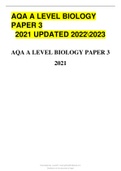 AQA A LEVEL BIOLOGY PAPER 3 2021 TO 2022