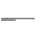 Gerontology HESI Practice Exam 2022/2023 with latest Questions And Answers.