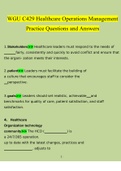 WGU C429 Healthcare Operations Management Study Bundle Package Deal With Questions and Answers &lpar;2022&sol;2023&rpar; &lpar;Verified Bundle&rpar;