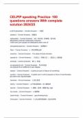CELPIP speaking Practice- 100 questions answers With complete solution 2024&sol;25
