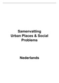 Samenvatting  Urban Places and Social Problems Nederlands Uva (7332D004BY)