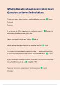 QMA Indiana Insulin Administration Exam Questions with verified solutions &vert; Latest 2024&sol;2025
