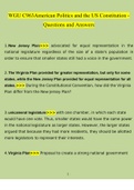 WGU C963 OA American Politics and the US Constitution Questions and Answers &lpar;2022&sol;2023&rpar; &lpar;100&percnt; Verified Answers by Expert&rpar;