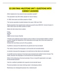SCI 200 FINAL MILESTONE UNIT 1 QUESTIONS WITH CORRECT ANSWERS