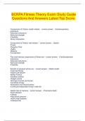 BCRPA Fitness Theory Exam Study Guide Questions And Answers Latest Top Score&period;
