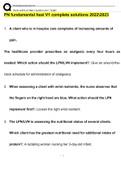 Summary&lpar;20222023&rpar; Fundamental PN Hesi Specialty V1 Exam &vert; All Correct Answers