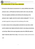 Summary Fundamental PN Hesi Specialty V2 Exam &vert; All Correct Answers