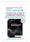 Test Bank for Dental Radiography Principles and Techniques&comma; 6th Edition&comma; by Joen Iannucci&comma; Laura Howerton&vert;9780323695503&vert;All Chapters 1-35&vert; LATEST