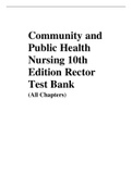 Community and Public Health Nursing 10th Edition Rector Test Bank
