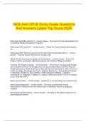  NCE And CPCE Study Guide Questions And Answers Latest Top Score 2024&period;
