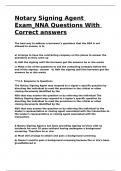 Notary Signing Agent Exam&lowbar;NNA Questions With Correct answers&period;