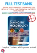 Test Banks For Bailey & Scott's Diagnostic Microbiology 15th Edition by Patricia Tille, 9780323681056, Chapter 1-79 Complete Guide