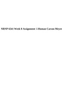NRNP 6541 Week 8 Assignment; i-Human Carson Meyer.