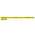 STROKE SCA 411-STROKE SCALE ANSWERS KEY 2022/2023.