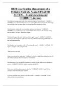 HESI Case Studies Management of a  Pediatric Unit Ms&period; Sanku UPDATED  ACTUAL Exam Questions and  CORRECT Answers