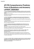 ATI PN Comprehensive Predictor Form A &comma;B&comma;C &lowbar;Questions and Answers&lowbar; LAT