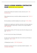 CSLB B LICENSE GENERAL CONTRACTOR EXAM 2022&sol;2023&vert; 100&percnt; Correct Verified Answers