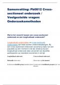 Samenvatting&colon; Pb0812 Cross-sectioneel onderzoek &sol; Veelgestelde vragen&colon; Onderzoeksmethoden