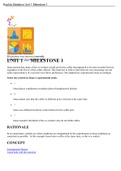 Sophia Statistics Unit 1 Milestone 1 &sol;  Score 25&sol;29 Passed&excl;  Answers and rationales