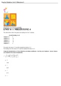 Sophia Statistics Unit 4 Milestone 4 /  Score 15/18 Passed!  Answers and rationales