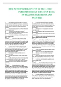 HESI PATHOPHYSIOLOGY FNP V2 2021-2022&sol; PATHOPHYSIOLOGY HESI FNP REAL 100 PRACTICE  QUESTIONS AND ANSWERS WITH RATIONALES 