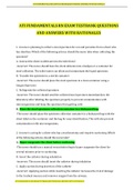 ATI FUNDAMENTALS RN EXAM TESTBANK QUESTIONS AND ANSWERS WITH RATIONALES