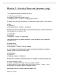 Module 5 - Industry Structure &lpar;answers only&rpar;