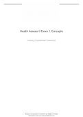 Health Assess II Exam 1 Concepts