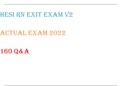 HESI RN EXIT EXAM V2 ACTUAL EXAM 2022 160 Q&A