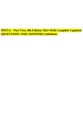 PHTLS - Post Test&comma; 8th Edition 2022 With Complete Updated &lpar;QUESTIONS AND ANSWERS&rpar; Solutions&period;