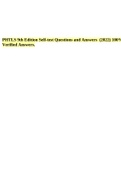 PHTLS 9th Edition Self-test Questions and Answers (2022) 100% Verified Answers.