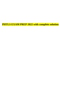 PHTLS EXAM PREP 2022 with complete solution.