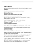 CADC Exam Questions And Answers 2022&sol;2023