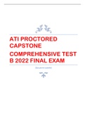 ATI PROCTORED  CAPSTONE COMPREHENSIVE TEST  B 2022 FINAL EXAM