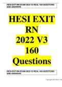HESI EXIT RN EXAM V3 2022
