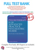 Test Bank for Psychotherapy for the Advanced Practice Psychiatric Nurse: A How-To Guide for Evidence-Based Practice 3rd Edition By Kathleen Wheeler 9780826193797 Chapter 1-24 Complete Guide .