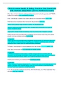 CSLB License Health & Safety Practice Test Questions and Answers 2022&sol;2023&comma; Correct Verified Answers