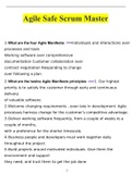 Agile Safe Scrum Master Questions & Answers(2022) (Verified Answers)