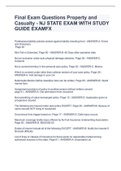 Final Exam Questions Property and Casualty - NJ STATE EXAM WITH STUDY GUIDE EXAMFX