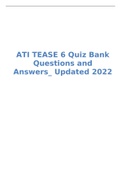 ATI TEASE 6 Quiz Bank Questions and Answers_ Updated 2022