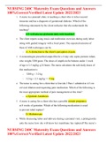 NURSING 240C Maternity Exam Questions and Answers 100&percnt;Correct&sol;Verified Latest Update 2022&sol;2023 
