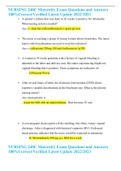 NURSING 240C Maternity Exam Questions and Answers 100&percnt;Correct&sol;Verified Latest Update 2022&sol;2023 