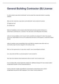 General Building Contractor &lpar;B&rpar; License exam 2022&sol;2023 with 100&percnt; correct answers