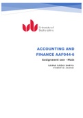 ACCOUNTING AND FINANCE - AAF044-6 : ; Financial statement analysis of Ocado Group Plc