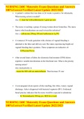 NURSING 240C Maternity Exam Questions and Answers 100&percnt;Correct&sol;Verified Latest Update 2022&sol;2023