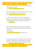 NURSING 240C Maternity Exam Questions and Answers 100&percnt;Correct&sol;Verified Latest Update 2022&sol;2023