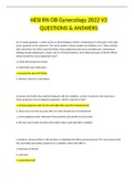 HESI RN OB Gynecology 2022 V2&period;docx Questions With Correct Answers 100&percnt; Verified